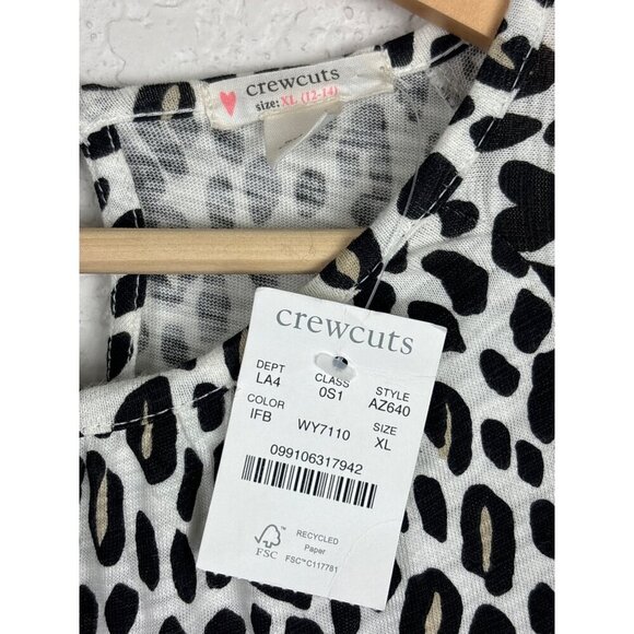 J Crew Crewcuts Girls Dress XL 12/14 Cheetah Leopard - Picture 2 of 7
